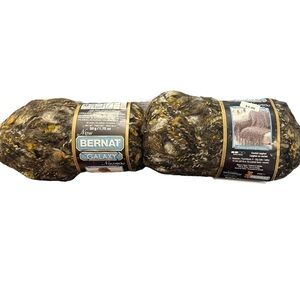 Lot‎ of 2 Bernat Galaxy Nouveau Moon Super Bulky 6 Browns Neutrals New Mohair